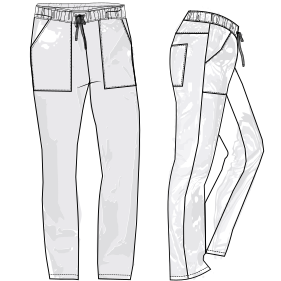 Moldes de confeccion para UNIFORMES Pantalones Pantalon unisex 7848
